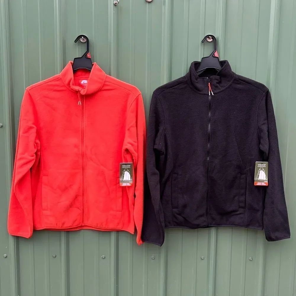 Men's Fleece Zip-Front Jacket 2-Pack Size M